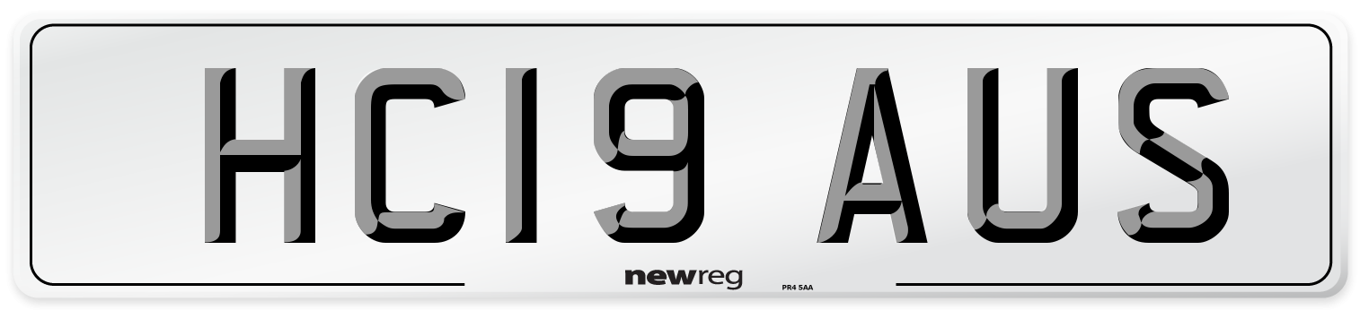 HC19 AUS Number Plate from New Reg